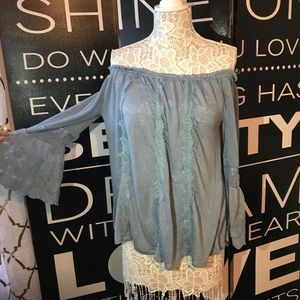 Off the shoulder lace top
